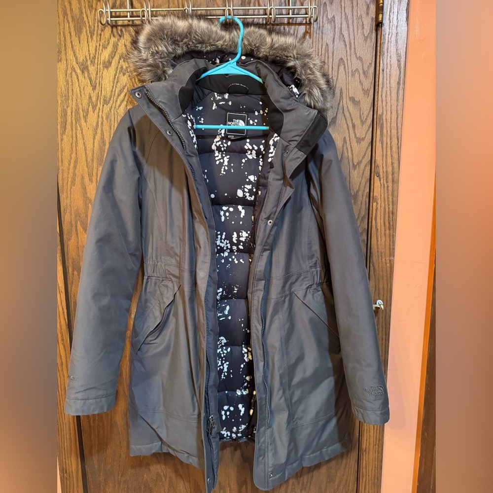 The North Face Women's Black Parka with Faux Fur Hood
